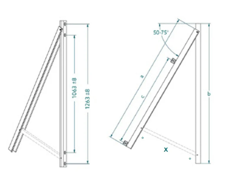 Schletter facade support Light 1.3m support set — view 2