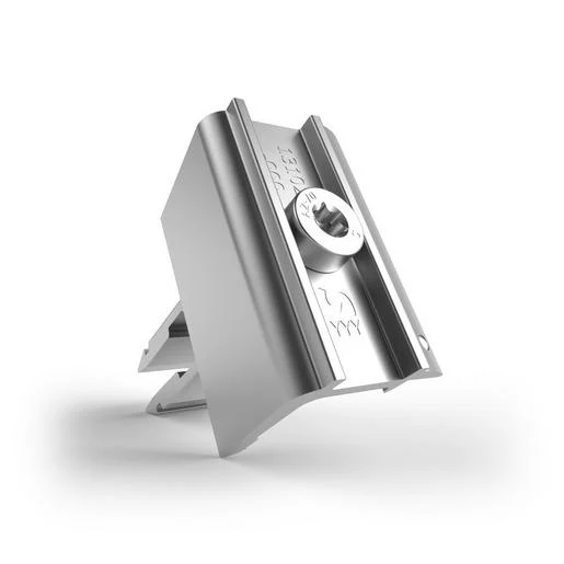 Schletter ProLine end clamp RapidPro bare aluminium — view 1