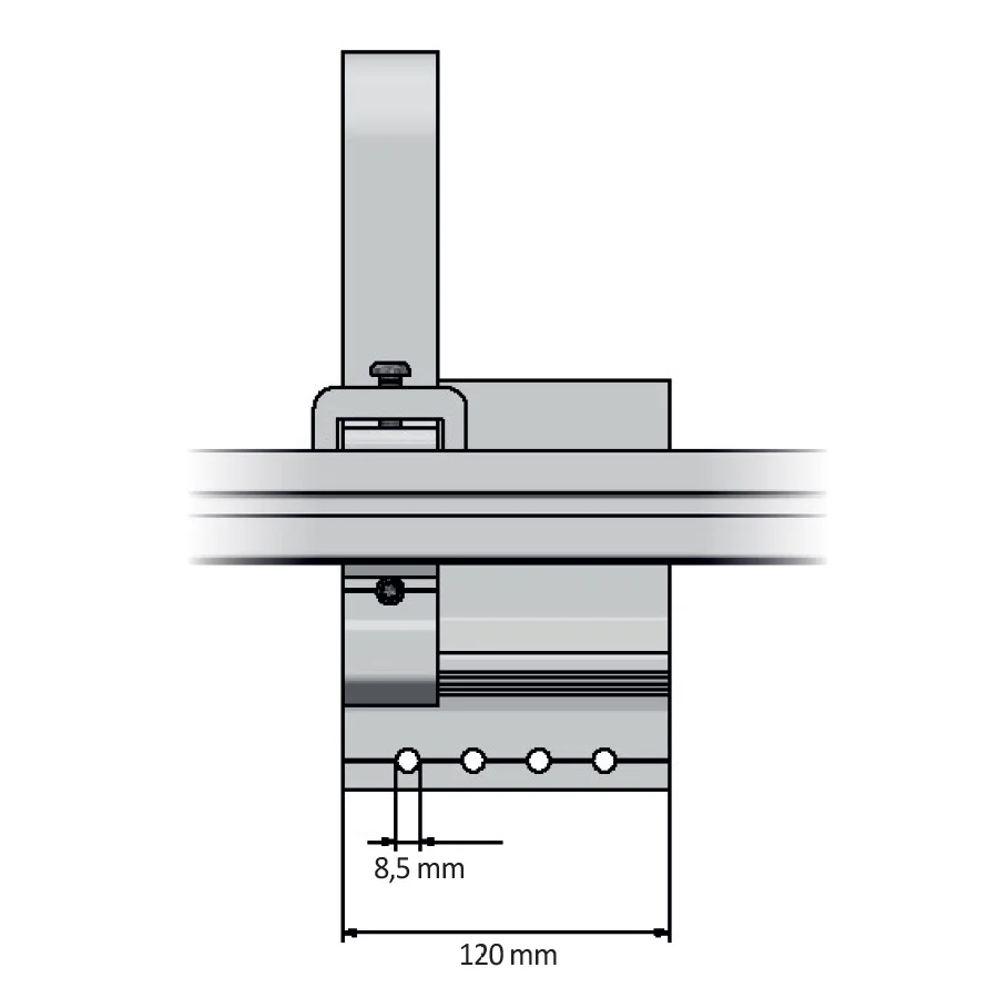 SL Rack jumta āķis 3D SL Alu K — skats 3