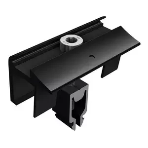 SL Rack end clamp with earthing pin black — view 1