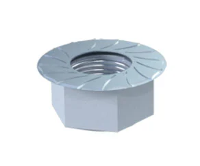 K2 Systems A2 serrated flange nut M10 S | DIN 6923 — view 1