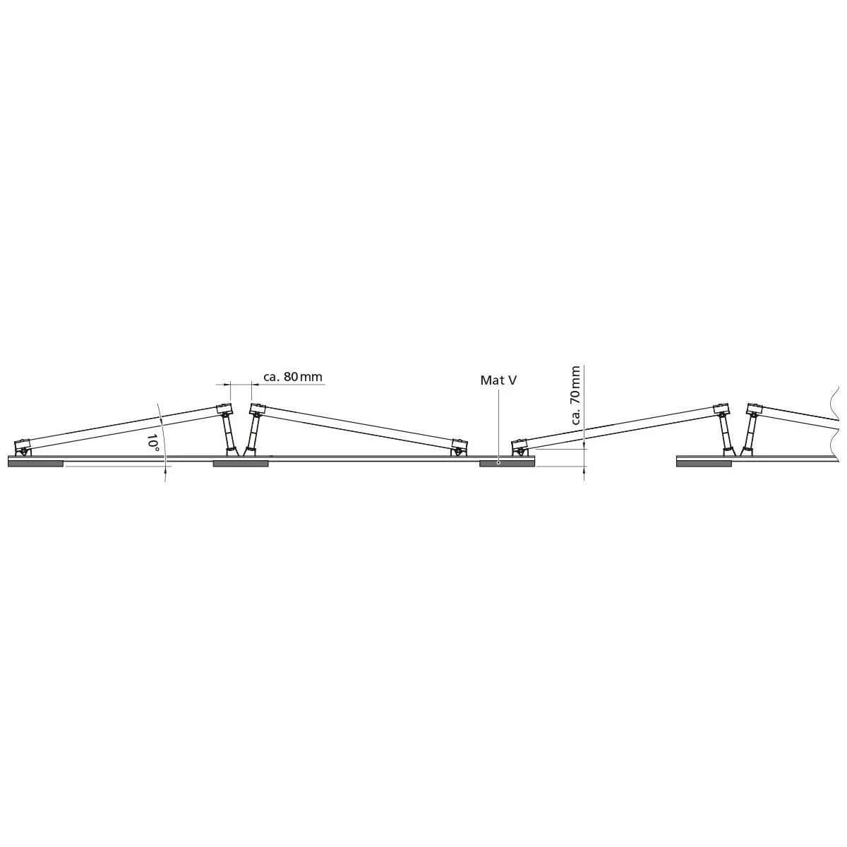 K2 Systems D-Dome V 10° mounting system for flat roofs — view 2