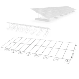 K2 Systems N-Rack 2.20 C Kit ground-mounted PV mounting system — view 1