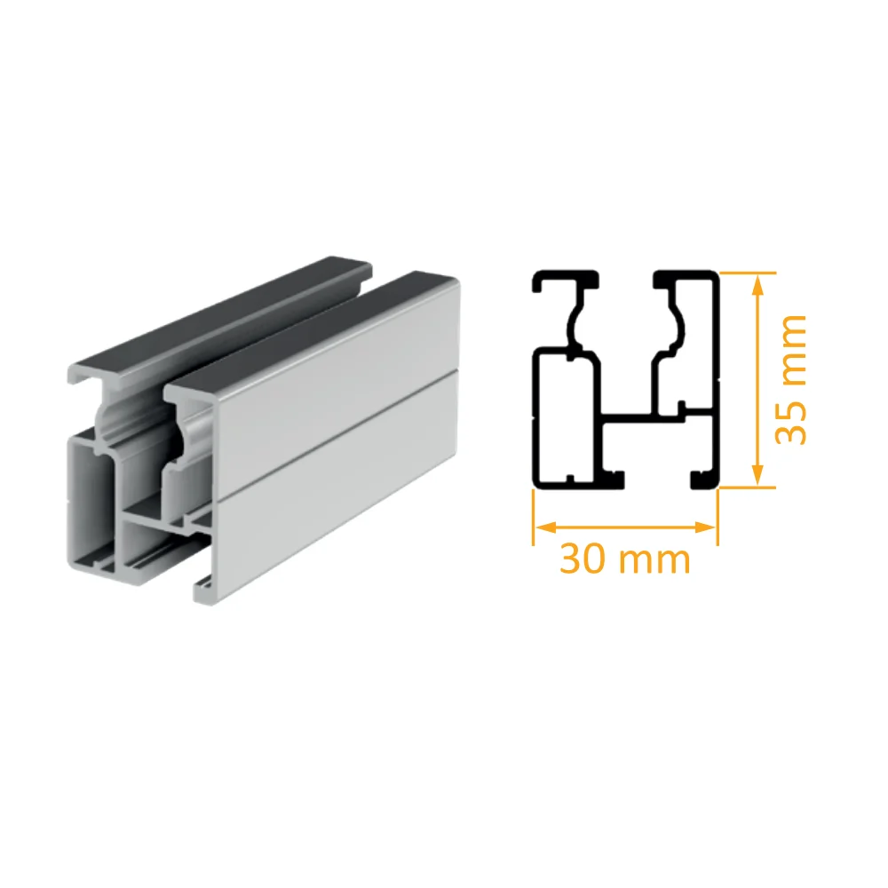 SL Rack RAIL 35 module support rail — view 2