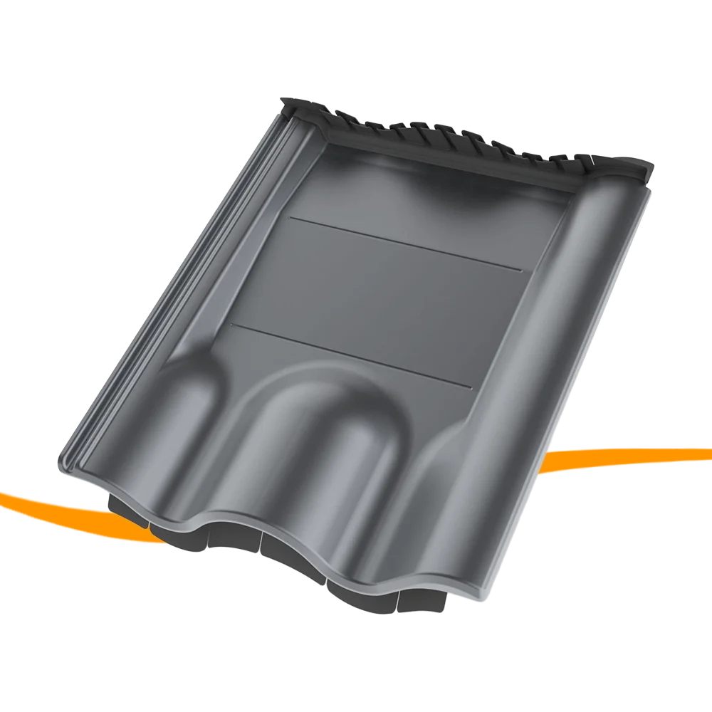 K2 Systems 4Tile metal replacement roof tile grey — view 1